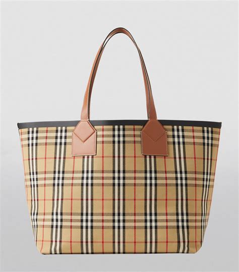 large burberry bag.